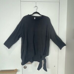 Black Women's Top with Side Tie